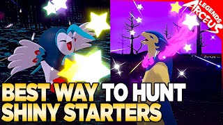 Best Way to Hunt Shiny Starters in Pokemon Legends Arceus [upl. by Sulokcin284]