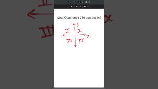 what quadrant is 350 degrees in maths math mathematics education shorts [upl. by Nomde]