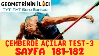 Geometrinin İlacı TYTAYT Soru Bankası ÇEMBERDE AÇI TEST 3 SAYFA 181182 [upl. by Sundin]