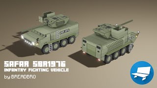 Minecraft SAFAR SBR1976 Custom Armored Vehicle  Blockbench [upl. by Mossolb]