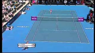 Samantha Stosur v Klara Zakopalova Hobart International Tennis 2014  Match Highlights [upl. by Ardnauqal994]