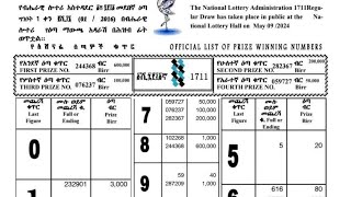 መደበኛ ሎተሪ ማውጫ  ብሔራዊ ሎተሪ አስተዳደር  National Lottery Administration Ethiopia 2016 Winning Numbers Admas [upl. by Enelrats805]