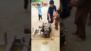 12Hp Diesel Engine Start With Help of Hand Cartshortsviral viral youtubevideo Amarmixchannel [upl. by Ohce]