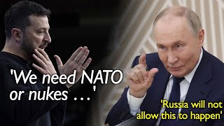 Russias Putin hits out at Zelensky over his comments of seeking nukes if Ukraine cannot join NATO [upl. by Alilak]