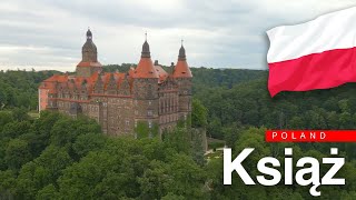 Zamek Książ Książ castle  4K flight Poland 2023  Amazing Places [upl. by Irrem867]