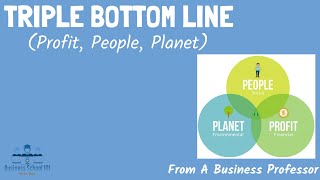 Triple Bottom Line Profit People Planet  From A Business Professor [upl. by Winer]