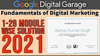 Google Digital Marketing Answers of all Modules 126  Google Digital Garage Answers  Google Course [upl. by Hey]