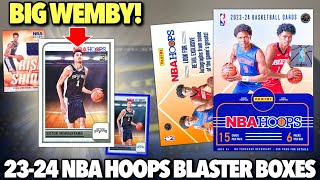 WE GOT A BIG WEMBY 😮🔥 202324 Panini NBA Hoops Basketball Retail Blaster Box Review x3 [upl. by Tirza]