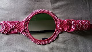 Macrame CircleShape Mirror Wall Hanging  DIY Macrame Mirror step by step [upl. by Ricardo675]