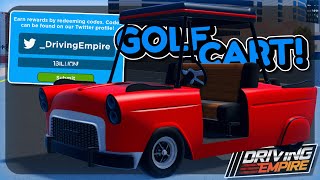 Driving Empire ADDED A GOLF CART  Driving Empire Update  Roblox [upl. by Ztnarf849]