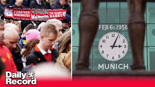 LIVE  Manchester United hold Munich day memorial on 66th anniversary of 1958 air disaster [upl. by Anyr303]