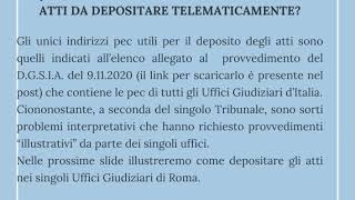 Guida al deposito Telematico degli Atti [upl. by Rosmarin]