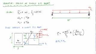 Design of a Singly RC Beam Section Example 1  Reinforced Concrete Design [upl. by Annagroeg]