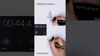 Cuttlelola Dotspen VS Regular Pen illustrator cuttlelola easydrawing pendrawing art artist [upl. by Nerdna]