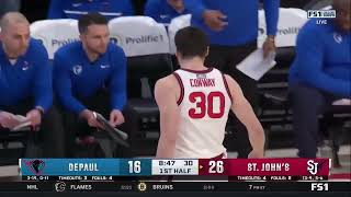 St  Johns MBB vs DePaul Highlights [upl. by Hgiel273]