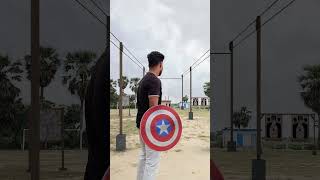 Captain America Shield Throw shorts marvel captainamerica [upl. by Marasco221]