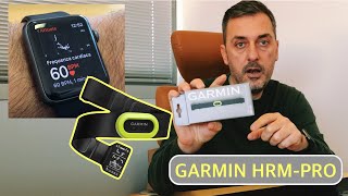 GARMIN HRMPRO  unbox  impressions  connect to Apple Watch [upl. by Eannaj]