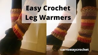 Easy crochet leg warmers video tutorial How to crochet leg warmers for beginners [upl. by Swithin]