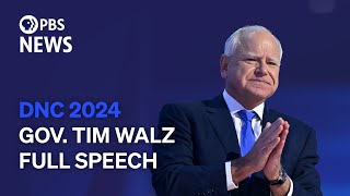 WATCH Tim Walz delivers pep talk in full speech at 2024 Democratic National Convention [upl. by Calabresi581]