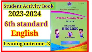 6th standard English student activity book learning outcome 3 6th English kalika balavardhane 3 [upl. by Cagle197]