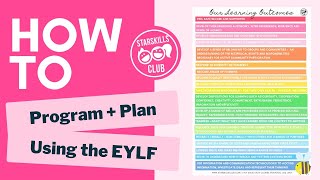 How to Program Using the EYLF l EYLF Course l EYLF PD l Everything EYLF [upl. by Kenaz]