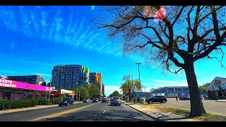 Driving in Montreal  Rue Jean Talon Montreal Canada [upl. by Lethia251]