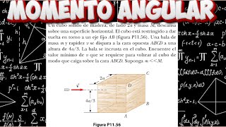 Conservación Del Momento Angular  Un Bloque Gira Sobre Un Vértice  Fisica Para Ciencias E [upl. by Anerb]