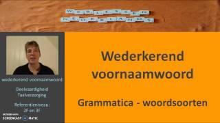 Wederkerend voornaamwoord Grammatica woordsoorten [upl. by Baruch]