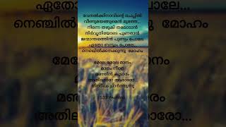 Mele mele maanam Song trending shorts youtubeshorts malayalamlyrics musiclyrics musiclover [upl. by Nylinej57]