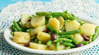 GreekStyle Green Bean amp Potato Salad Vegan Recipe for Lent [upl. by Natloz475]