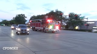 AIR HORN Schaumburg Fire Department Squad 55 and Truck 52 responding [upl. by Sible]