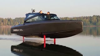 New Electric Hydrofoil Boat Makes Long Journey [upl. by Analed]