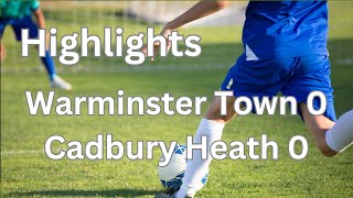 Highlights Warminster Town FC 0 Cadbury Heath FC 0 [upl. by Jamal]