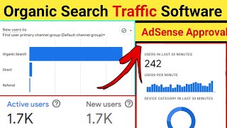 Organic Search Website Traffic Method  Free Website Traffic For Adsense Approval [upl. by Desberg]