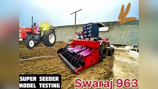 Super seeder model testinghome made super seeder  how to make super seeder swaraj tractor [upl. by Philps]