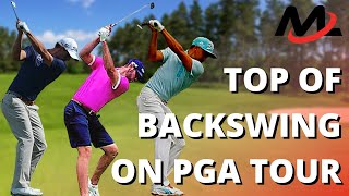 Golf Backswing Matchups PGA TOUR Rickie Fowler Adam Scott Matthew Wolff [upl. by Arahsak]