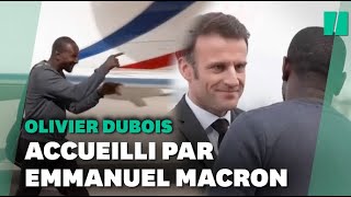 Emmanuel Macron accueille Olivier Dubois à Paris après sa libération [upl. by Rehpetsirhc]