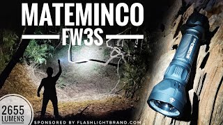 Mateminco FW3S  Floodlight 5000k amp Spotlight SFT40 2655lm 616m [upl. by Zaller635]