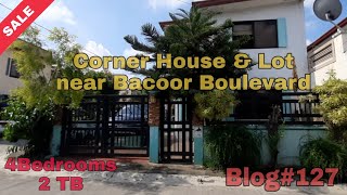 Corner House and Lot Sale Near Bacoor Molino Boulevard 4Bedrooms Lipat Agad Mainroad [upl. by Kallman]