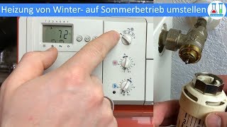 Abschalten  Heizung von Winter auf Sommerbetrieb umstellen  Viessmann Trimatik B  deutsch [upl. by Reese]