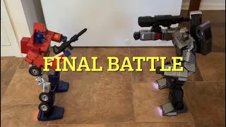 Robosen Transformers MiniTheater MultiPlay Flagship Megatron Vs Optimus Prime Fight Final Battle [upl. by Cher]