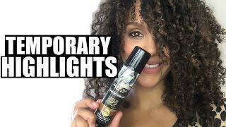 TEMPORARY HIGHLIGHTS WITH HAIR FLASH COLOR  DISCOCURLSTV [upl. by Araec]