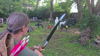 Shakespeare Super Necedah Recurve Traditional Archery Instinctive Shooting 40 First Shots [upl. by Llyrpa523]