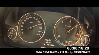 Acceleration BMW 530d 326PS711Nm by DIESELPOWER [upl. by Llehcor881]