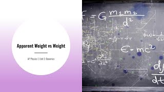 AP Physics 1 Unit 2 DynamicsApparent Weight vs Weight [upl. by Katrinka]