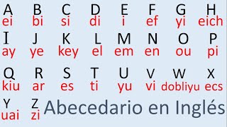 Abecedario en Inglés Alfabeto en Inglés  Alphabet in English [upl. by Mellen]