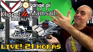 Live  Instalando Klipper na Ender 3 v2 [upl. by Ahsienod826]