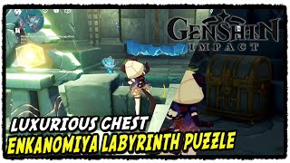 Enkanomiya Labyrinth Puzzle Guide Genshin Impact 24 Luxurious Chest Location [upl. by Nawaj]