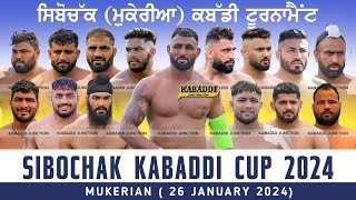 🔴Live Sibochak Mukerian Kabaddi Tournament 26 Jan 2024 [upl. by Byrle327]