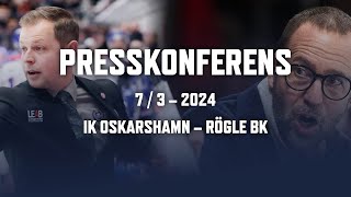 Presskonferens efter IK Oskarshamn – Rögle BK [upl. by Arjan]